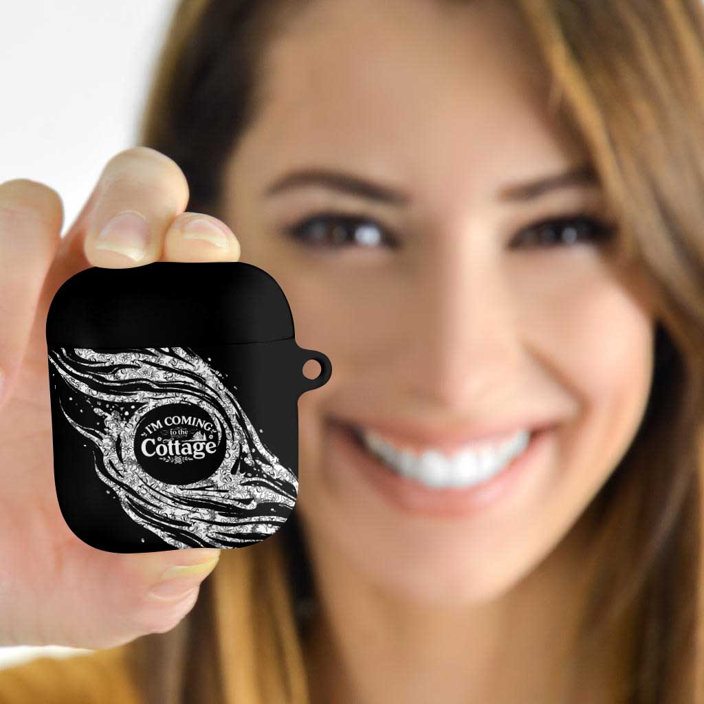 I'm Coming to the Cottage AirPods Case with Hand-Drawn Floral Pattern