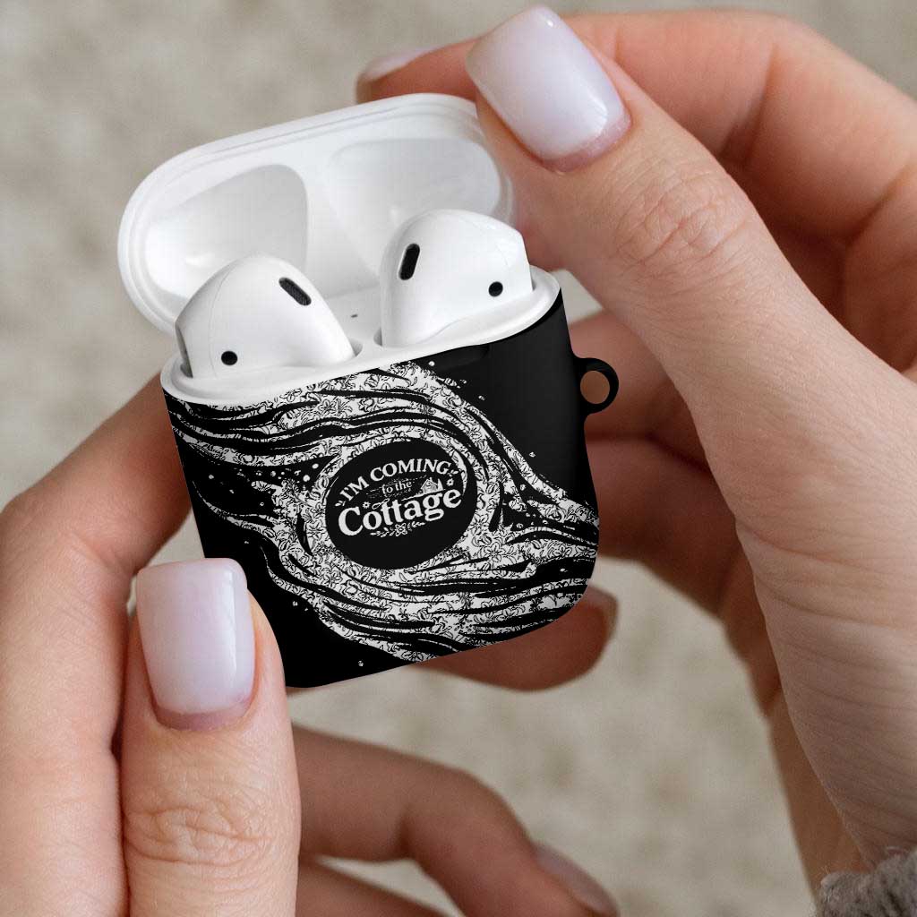 I'm Coming to the Cottage AirPods Case with Hand-Drawn Floral Pattern