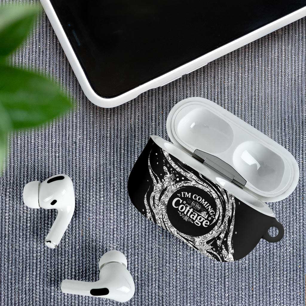 I'm Coming to the Cottage AirPods Case with Hand-Drawn Floral Pattern