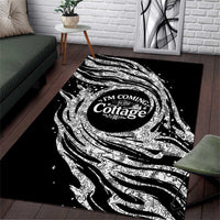 I'm Coming to the Cottage Area Rug with Hand-Drawn Floral Pattern