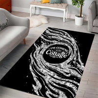 I'm Coming to the Cottage Area Rug with Hand-Drawn Floral Pattern