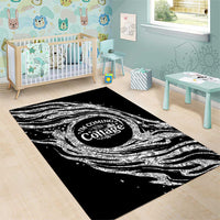 I'm Coming to the Cottage Area Rug with Hand-Drawn Floral Pattern
