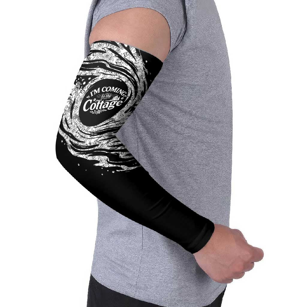 I'm Coming to the Cottage Arm Sleeves with Hand-Drawn Floral Pattern
