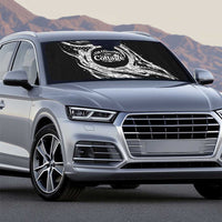 I'm Coming to the Cottage Auto Sun Shade with Hand-Drawn Floral Pattern