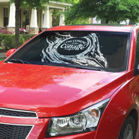 I'm Coming to the Cottage Auto Sun Shade with Hand-Drawn Floral Pattern