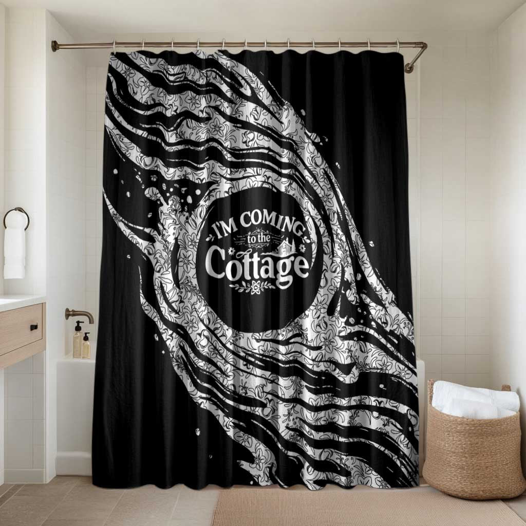 I'm Coming to the Cottage Bathroom Set with Hand-Drawn Floral Pattern