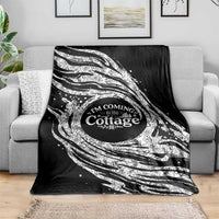 I'm Coming to the Cottage Blanket with Hand-Drawn Floral Pattern