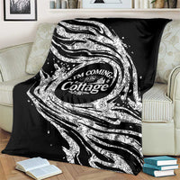 I'm Coming to the Cottage Blanket with Hand-Drawn Floral Pattern