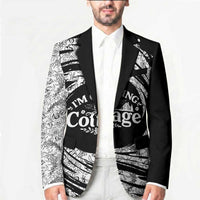 I'm Coming to the Cottage Blazer with Hand-Drawn Floral Pattern