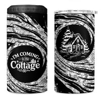 I'm Coming to the Cottage 4 in 1 Can Cooler Tumbler with Hand-Drawn Floral Pattern