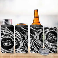 I'm Coming to the Cottage 4 in 1 Can Cooler Tumbler with Hand-Drawn Floral Pattern