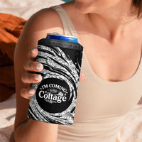 I'm Coming to the Cottage 4 in 1 Can Cooler Tumbler with Hand-Drawn Floral Pattern