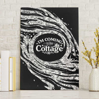 I'm Coming to the Cottage Canvas Wall Art with Hand-Drawn Floral Pattern