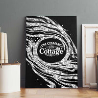 I'm Coming to the Cottage Canvas Wall Art with Hand-Drawn Floral Pattern
