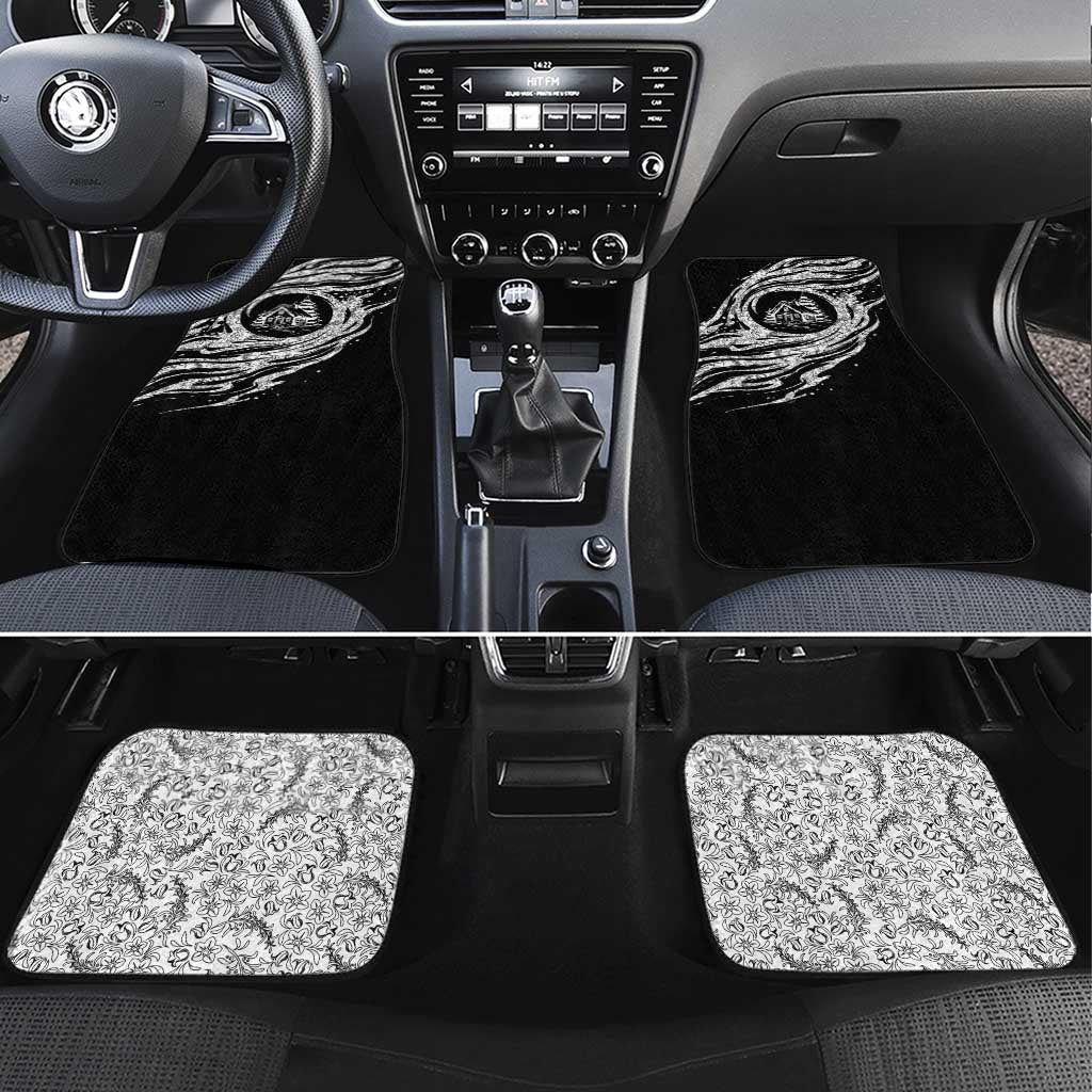 I'm Coming to the Cottage Car Mats with Hand-Drawn Floral Pattern