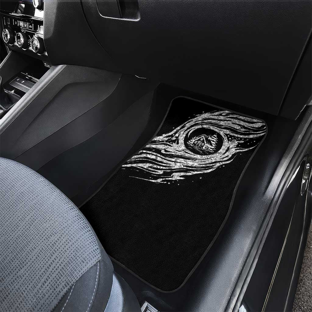 I'm Coming to the Cottage Car Mats with Hand-Drawn Floral Pattern