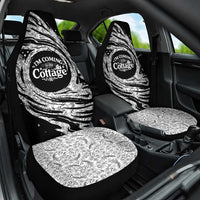 I'm Coming to the Cottage Car Seat Cover with Hand-Drawn Floral Pattern