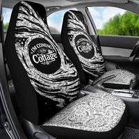 I'm Coming to the Cottage Car Seat Cover with Hand-Drawn Floral Pattern