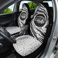 I'm Coming to the Cottage Car Seat Cover with Hand-Drawn Floral Pattern