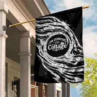I'm Coming to the Cottage Garden Flag with Hand-Drawn Floral Pattern