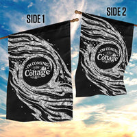 I'm Coming to the Cottage Garden Flag with Hand-Drawn Floral Pattern