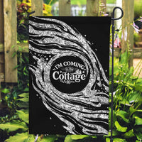 I'm Coming to the Cottage Garden Flag with Hand-Drawn Floral Pattern