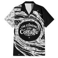 I'm Coming to the Cottage Hawaiian Shirt with Hand-Drawn Floral Pattern