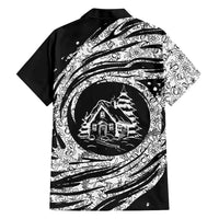 I'm Coming to the Cottage Hawaiian Shirt with Hand-Drawn Floral Pattern
