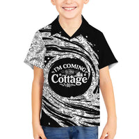 I'm Coming to the Cottage Hawaiian Shirt with Hand-Drawn Floral Pattern