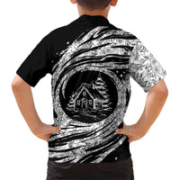 I'm Coming to the Cottage Hawaiian Shirt with Hand-Drawn Floral Pattern