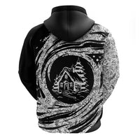 I'm Coming to the Cottage Hoodie with Hand-Drawn Floral Pattern