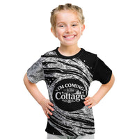 I'm Coming to the Cottage Kid T Shirt with Hand-Drawn Floral Pattern