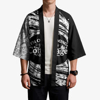 I'm Coming to the Cottage Kimono with Hand-Drawn Floral Pattern