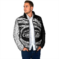 I'm Coming to the Cottage Padded Jacket with Hand-Drawn Floral Pattern