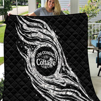 I'm Coming to the Cottage Quilt with Hand-Drawn Floral Pattern