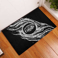I'm Coming to the Cottage Rubber Doormat with Hand-Drawn Floral Pattern
