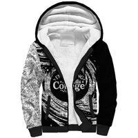I'm Coming to the Cottage Sherpa Hoodie with Hand-Drawn Floral Pattern