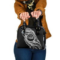 I'm Coming to the Cottage Shoulder Handbag with Hand-Drawn Floral Pattern