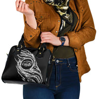 I'm Coming to the Cottage Shoulder Handbag with Hand-Drawn Floral Pattern