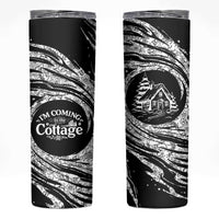 I'm Coming to the Cottage Skinny Tumbler with Hand-Drawn Floral Pattern