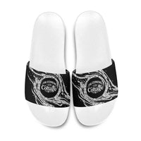 I'm Coming to the Cottage Slide Sandals with Hand-Drawn Floral Pattern