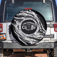 I'm Coming to the Cottage Spare Tire Cover with Hand-Drawn Floral Pattern