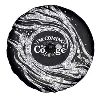 I'm Coming to the Cottage Spare Tire Cover with Hand-Drawn Floral Pattern