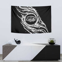 I'm Coming to the Cottage Tapestry with Hand-Drawn Floral Pattern