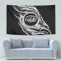 I'm Coming to the Cottage Tapestry with Hand-Drawn Floral Pattern