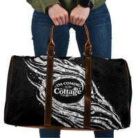 I'm Coming to the Cottage Travel Bag with Hand-Drawn Floral Pattern