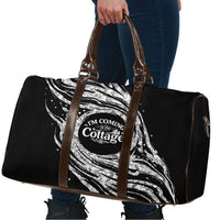 I'm Coming to the Cottage Travel Bag with Hand-Drawn Floral Pattern