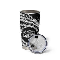 I'm Coming to the Cottage Tumbler Cup with Hand-Drawn Floral Pattern