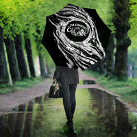 I'm Coming to the Cottage Umbrella with Hand-Drawn Floral Pattern