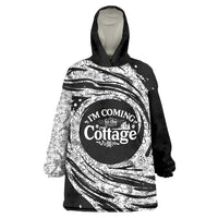 I'm Coming to the Cottage Wearable Blanket Hoodie with Hand-Drawn Floral Pattern